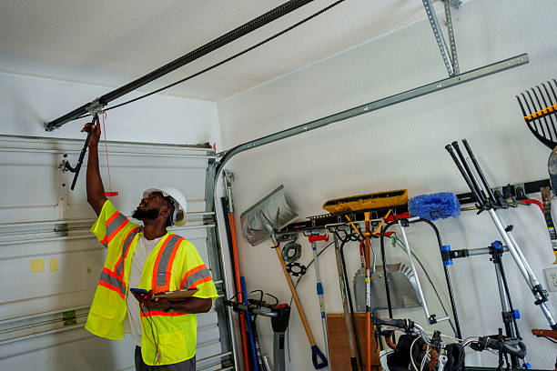 Professional Garage Door Panel Replacement technician working in Meggett, SC